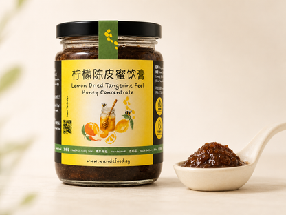 Wandefood Lemon Honey Concentrate 柠檬陈皮蜜饮膏 (100% Natural Handcrafted with no Preservatives and its made in SG)